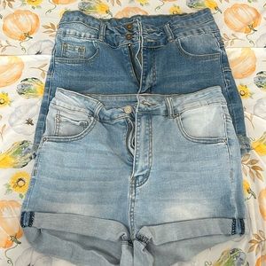 Two pairs of jeans shorts